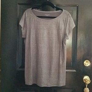 Eileen Fisher Charcoal Heathered Metallic Top